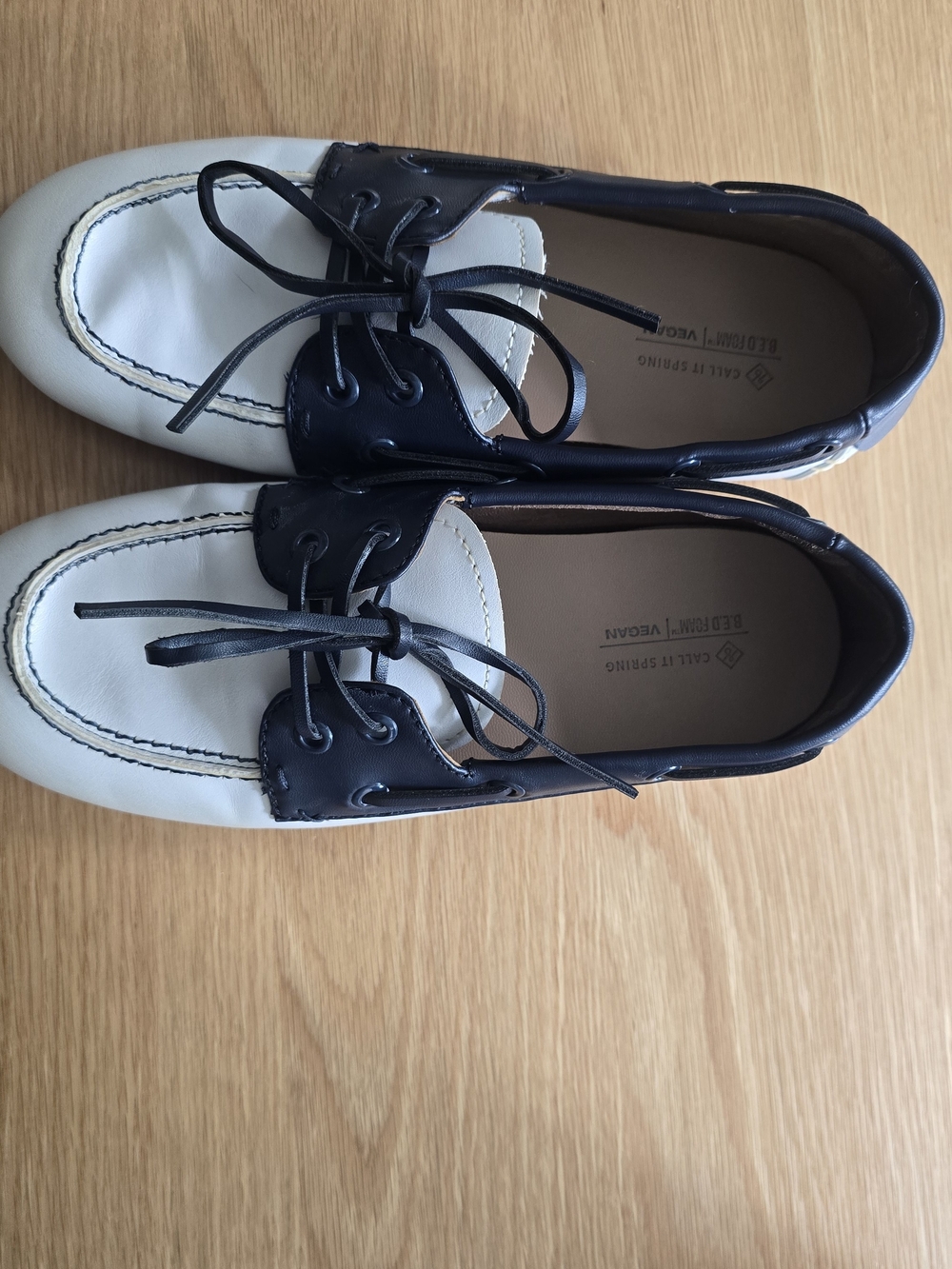 Unisex Call It Spring Navy and White Two-Tone Boat Loafers